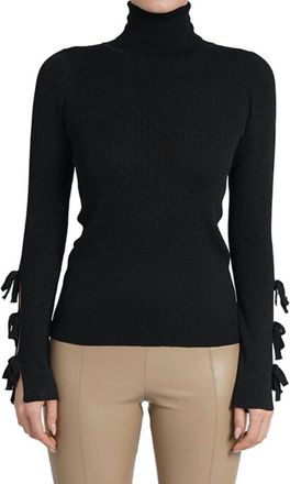Love Token Slade Metallic Sweater In Black