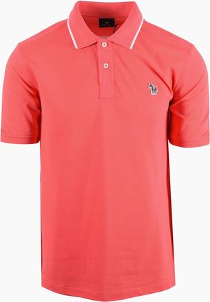 Paul Smith Mens PAUL SMITH REG FIT POLO DARK PINK - Size: 42
