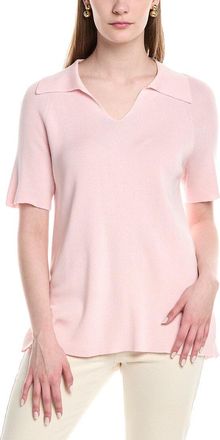 Lafayette 148 New York Split Neck Polo Sweater