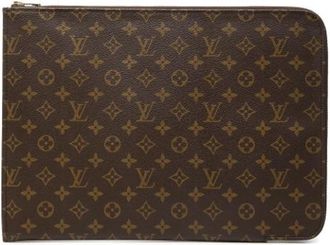 Louis Vuitton Pre-owned Poche Documents Portfolio - Dames - Vintage Clutch - Bruin - ONE Size - Vintage