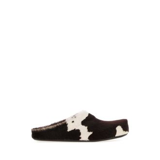 Marni Mules, male, Multicolor, Size: 10 US Printed Calf Hair Fussbett Slippers
