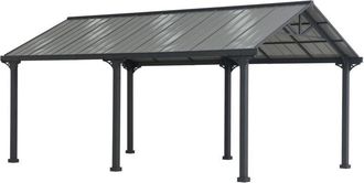 Sunjoy Direct Carport De Acero Eiger - 367cm X 610cm, Gris