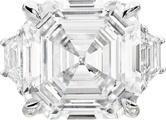 Verde 6ct IGI Certified Lab Grown Asscher Cut Diamond Ring