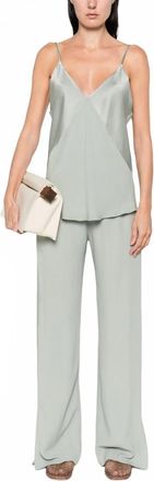 Forte_Forte Shiny Anvers Satin Top In Lichene