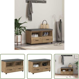 vidaXL Panca per corridoio - Panca per ingresso Rovere Artigianale 80 x 38 x 46 cm