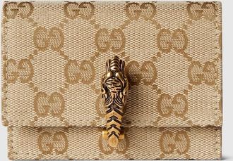 Gucci Dionysus Small Wallet, White, GG Canvas