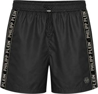 Philipp Plein Short Broeken Crystal - Heren - Strandmode - Zwart - 2XL - Badmode