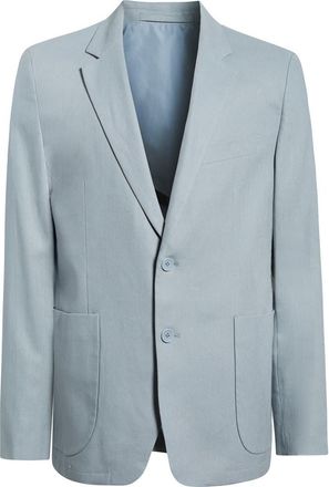 Percival Light Blue Tailored Cotton & Linen Suit Jacket at Nordstrom, Size 36