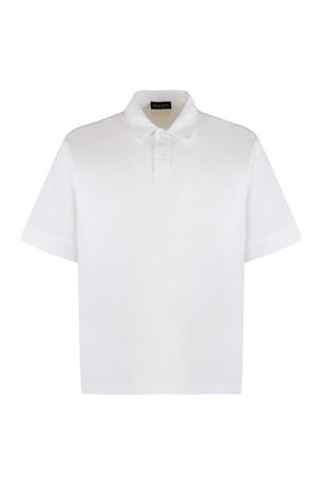 Roberto Collina White Solid Shirt Collar Polo