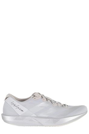 Yohji Yamamoto Silver Adios 9 Mesh Elasticized Rubber-Sole Sneakers