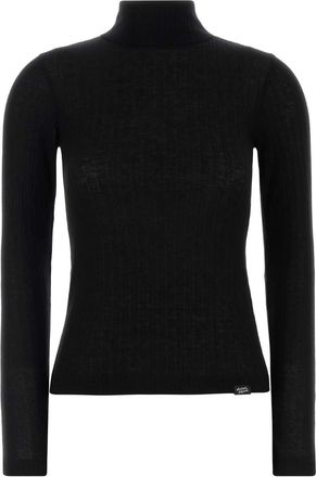 Maison Kitsuné Black Lyocell Blend Top
