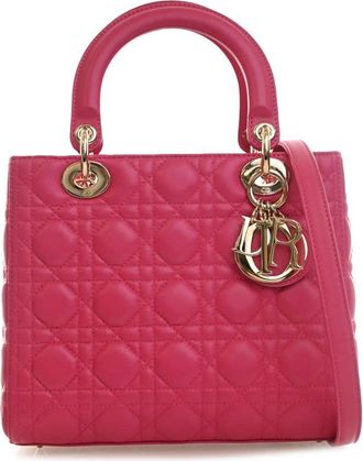 Dior Pre-owned Dior Medium Lambskin Cannage Lady Dior Ladies 086MC5J28BOQ11QV