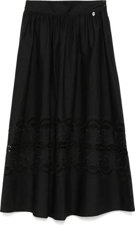 Liu Jo Gonna midi con ricamo - Nero