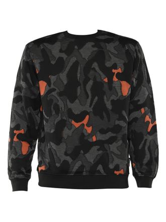 Emporio Armani camouflage-pattern sweater - Black