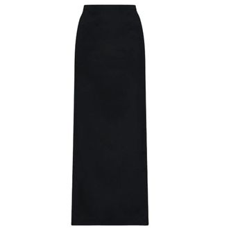 Dolce & Gabbana Falda Larga de Cady con Abertura Alta - Skirts - Mujer - Negro - S