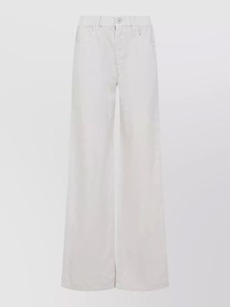 Brunello Cucinelli bull straight trousers wide leg pockets