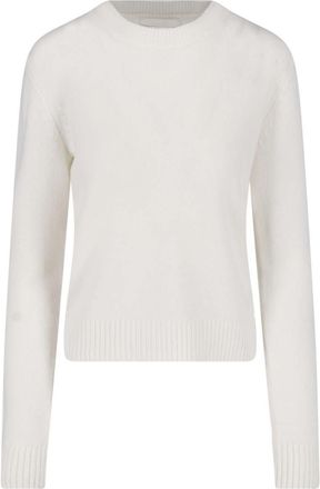 Lisa Yang Cropped Crew Neck Ribbed Knit Sweater