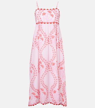 Juliet Dunn Printed cotton midi dress
