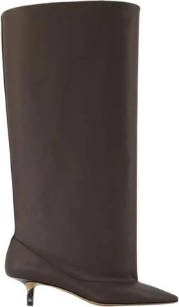 Jacquemus 45mm The High Tourni Laarzen - Dames - Laarzen met Hak - Bruin - 37 EU - Leer - Schoenen