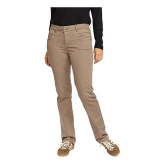 2-Biz Slim-fit Broeken - Dames - Slim Fit Broeken - Bruin - L - Leer - Broeken