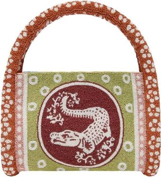 Alemais Womens Alberta Mini Beaded Bag In Beige