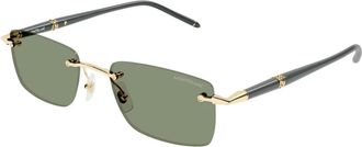 Montblanc Stijlvolle zonnebril met model Mb 0344S - unisex - Zonnebrillen - Zwart - 54 MM - Accessoires