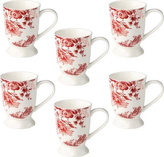 Certified International Gabrielle Rose Set Of 6 Mugs