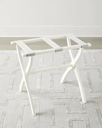 Gate House Furniture Greek Key Straps Luggage Rack