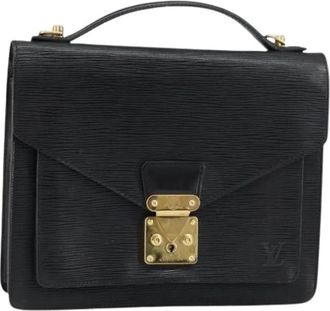 Louis Vuitton Pre-owned Lederen Handtas - Dames - Vintage Handtas - Zwart - ONE Size - Leer - Vintage