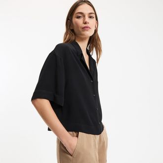 La Redoute Collections Hemd met reverskraag en korte mouwen