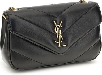 Saint Laurent Womens Black Lamb Ovis Aries Shoulder Bag