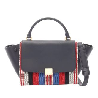 Celine Pre-owned Celine Small Multicolor Canvas and Leather Trapeze Satchel Ladies 7Q5CP1J6NRS4J413