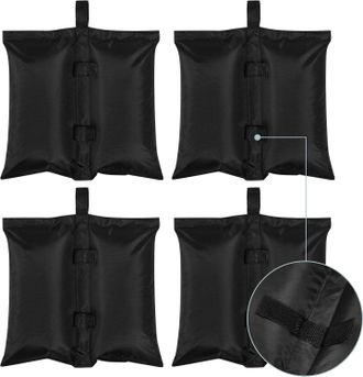 Woltu Juego De 4 Piezas Pesas Para Cenador Bolsas De Arena Rellenables Para Sombrillas, Pabellones, Tiendas De Campa&ntilde;a, Tr&iacute;podes, Cada Uno Cargable 7 Kg, Ne