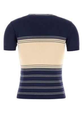 Valentino Garavani Womens Navy Blue Cotton Sweater Provencebluebetulla Exterior: Maglieria