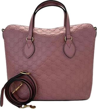 Gucci Pre-owned Handbags, female, Pink, Size: ONE SIZE Pre-owned Vintage Shoulder Bag