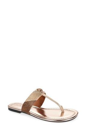 Kurt Geiger Kensington T-Strap Sandal in Gold Comb at Nordstrom Rack, Size 6Us / 36Eu