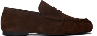Alohas Aven Brown Suede Penny Loafers