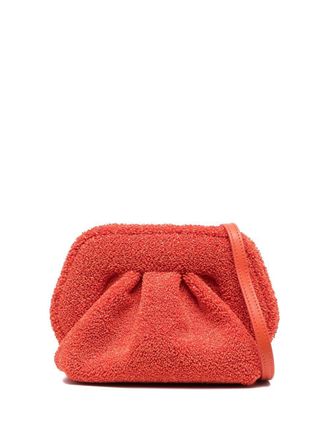 Themoirè Clutch Gea Re-Fur - Arancione