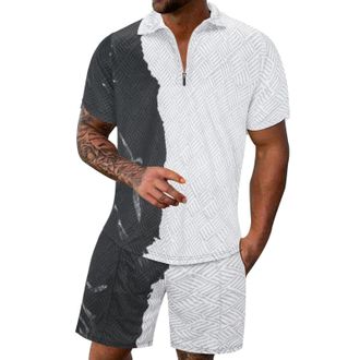 Generic Mens Polo Shirt,Mens Mens Shirts Long Sleeve Brown/Cream Cotton T for Men UK Dress Regular Fit Gym Top |