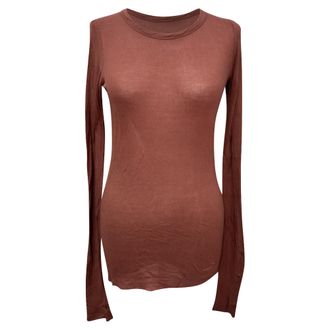 Rick Owens geribbelde top in rode viscose