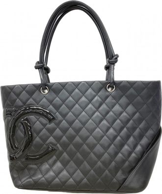 Chanel Black Leather Tote Bag (Pre-Owned)