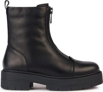 Geox Zwarte Spherica EC7 Enkellaarsjes - Dames - Enkellaarsjes - Zwart - 36 EU - Wol - Schoenen