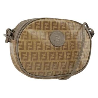Fendi Pre-owned Canvas Cross Body Bag - Dames - Pre-owned - Beige - Maat: ONE Size