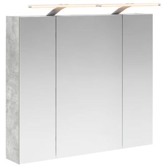 vidaXL Armario Con Espejo De Ba&ntilde;o Gris Concreto 80 X 14.5 X 70 Cm Vidaxl