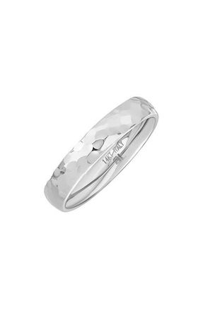 Bony Levy 14K Gold Hammered Band in 14K White Gold at Nordstrom, Size 6