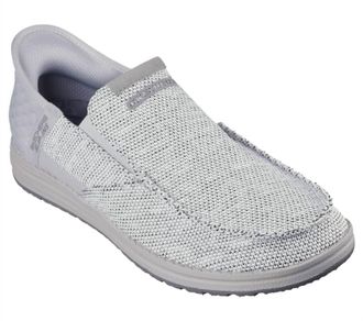 Skechers Mens Melson Medford Slip-In Shoes In Light Grey