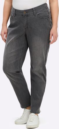 Sheego 5-Pocket-Jeans SHEEGO, Damen, Gr. 40, Normalgr&ouml;ssen, grau denim, 99% Baumwolle, 1% Elasthan, unifarben, lang, Jeans 5-Pocket-Jeans