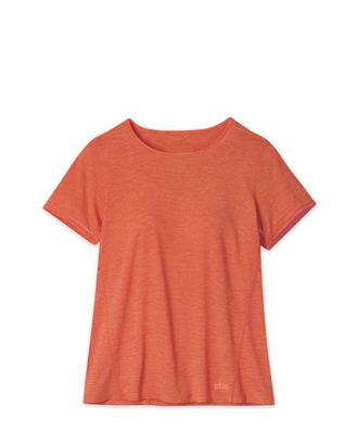 Stio | Womens Lucent Tee Shirt Short Sleeve, Size Extra Small in Hot Sauce