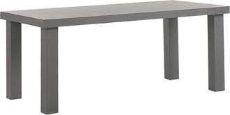 Beliani Mesa De Comedor De Jard&iacute;n De Cemento Reforzado 180 X 90 Cm 6 Plazas Resistente Al Agua Taranto