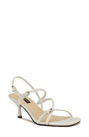 Nine West Hayla Strappy Sandal in White at Nordstrom, Size 8.5
